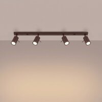 Deckenstrahler schwenkbar 4-flammig Stahl GU10 L:80 cm