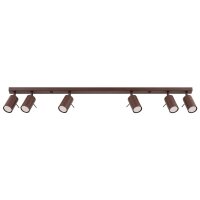 Deckenspot schwenkbar Stahl 6-flammig GU10 L:118 cm