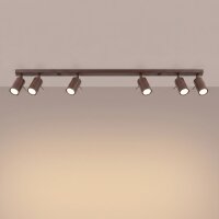 Deckenspot schwenkbar Stahl 6-flammig GU10 L:118 cm