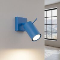 Wandspot verstellbar Stahl Hellblau GU10 B:8 cm