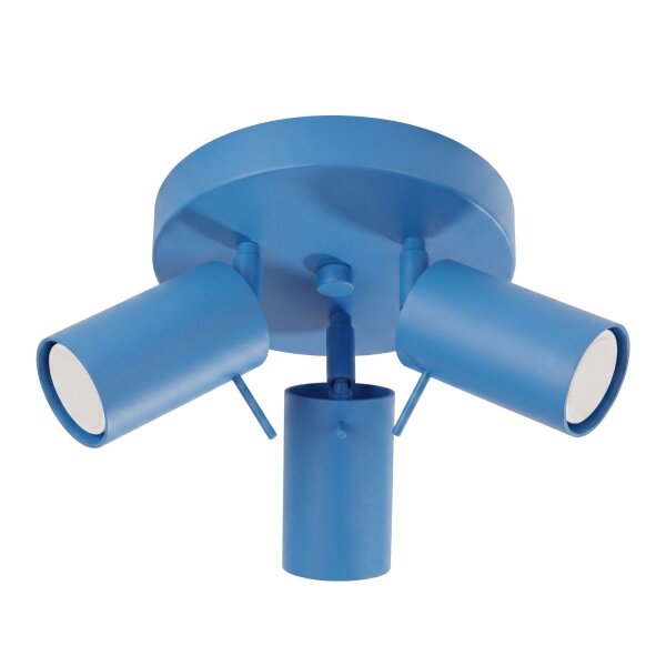 Deckenspot schwenkbar Stahl Hellblau GU10 L:25,7 cm