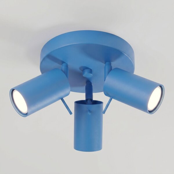Deckenspot schwenkbar Stahl Hellblau GU10 L:25,7 cm