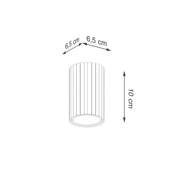 Aufbauspot Aluminium Rosa GU10 Ø6,5 cm blendarm modern
