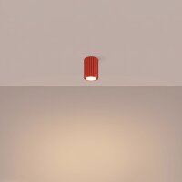 Aufbauspot Aluminium Rot GU10 Ø6,5 cm blendarm