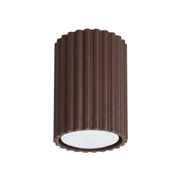 Aufbaustrahler Aluminium Braun GU10 Ø6,5 cm blendarm