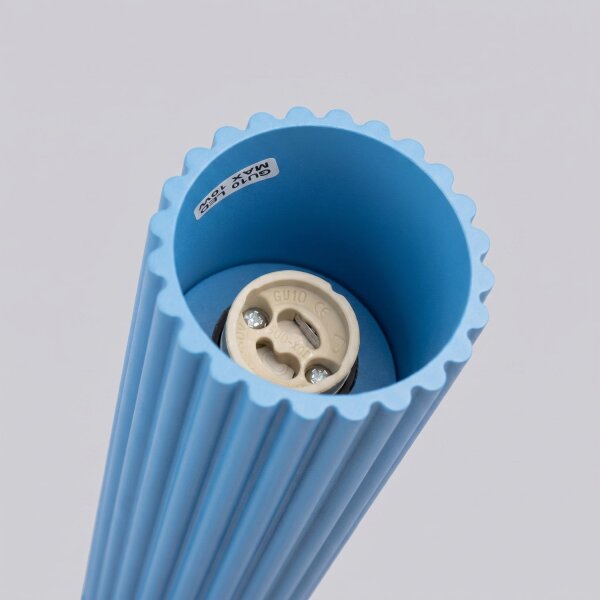 Aufbauspot Aluminium Hellblau GU10 Ø6,5 cm modern