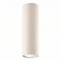 Aufbauspot Stahl Beige GU10 H:20 cm blendarm lang