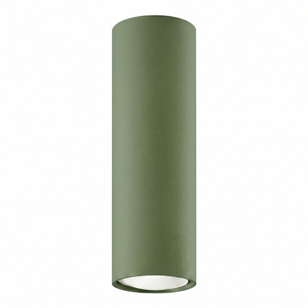 Aufbauspot Stahl Olivgrün GU10 H:20 cm blendarm