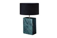 Tischleuchte Marmor Stoff 60 cm Grün Schwarz E27 Unikat