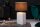Beistelllampe Marmor Stoff 60 cm Weiß Schwarz E27 Unikat