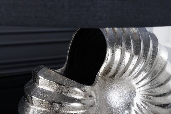 Tischleuchte Stoff Metall 64 cm hoch E27 dekorativ Handarbeit