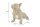Dekolampe Tisch 35 cm lang Hund in Gold Statue für E14