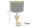 Tischleuchte Stoff Metall 65 cm Kobra in Gold Schwarz E14