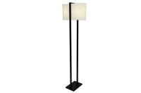 Stehleuchte Schwarz Weiß 160 cm Eisen Stoff 2x E27...