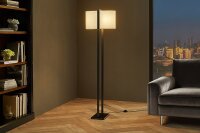 Stehleuchte Schwarz Weiß 160 cm Eisen Stoff 2x E27...