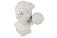 Deko Tischlampe Weiß Büste 29 cm hoch G9...