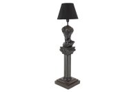 Tischlampe Schwarz 72 cm groß Säule Büste...