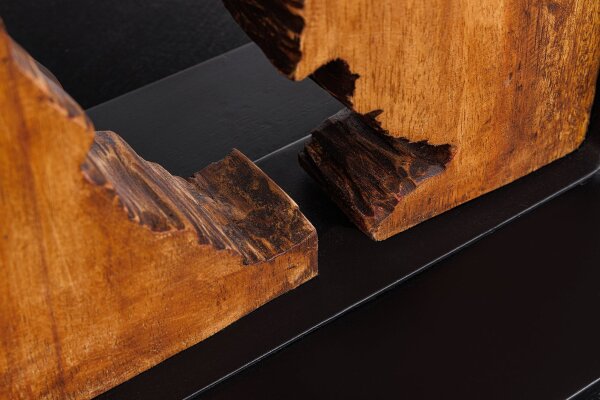 Tischleuchte Holz Stoff Unikat 58 cm E27 Modern IVALO