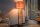Stehlampe Holz Stoff E27 165 cm Schwarz Beige Natur Unikat