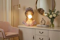 Tischlampe Büste 60 cm Bunt Barock Frau Handarbeit G9