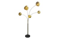 Stehlampe 202 cm hoch 5x G9 in Schwarz Gold Modern