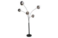 Stehleuchte gro&szlig; 202 cm Metall 5x G9 in Silber Grau...