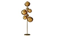 Stehleuchte in Gold 168 cm Metall Glas 7x G9 Modern