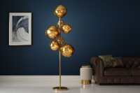 Stehleuchte in Gold 168 cm Metall Glas 7x G9 Modern