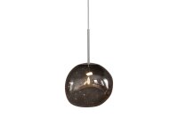 H&auml;ngelampe Rauchglas Metall B: 20 cm H: max. 150 cm G9