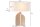 Nachttischlampe Holz Stoff 60 cm hoch Natur Weiß E27