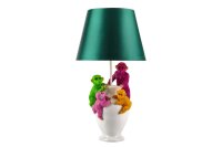 Tischlampe Bunt 55 cm hoch E27 Affen Polyresin Stoff