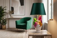 Tischlampe Bunt 55 cm hoch E27 Affen Polyresin Stoff
