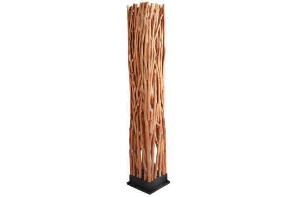 Stehlampe Holz 173 cm hoch Natur eckig GU10 LED Modern
