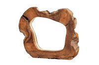 LED Tischlampe Teakholz Baumscheibe Unikat mit Kabel