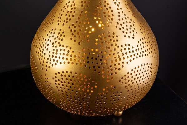 Tischlampe Orientalisch in Gold 52 cm hoch Eisen E27
