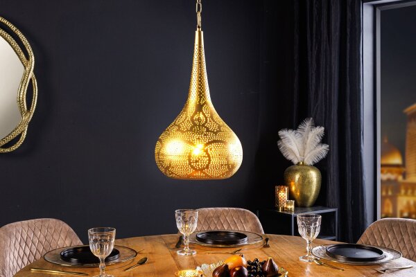 Hängeleuchte Eisen E27 25 cm breit H: max. 89 cm Orientalisch