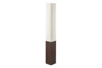 Stehlampe Stoff Holz 160 cm Braun Weiß 2-flammig E27