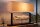 Tischlampe Teakholz Stoff 80 cm breit Schwarz Beige Gold E27