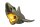 Wandlampe Grau Gold H: 23 cm Hai Figur Handarbeit E27