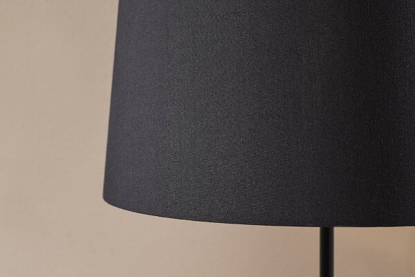 Tischlampe Metall Stoff E27 75 cm Schwarz Rosa Vogel