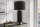 Tischlampe Schwarz Gold 70 cm hoch E27 Keramik Stoff