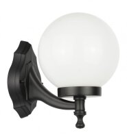 Wandleuchte Aluminium Schwarz Weiß E27 IP43 H:31,5 cm