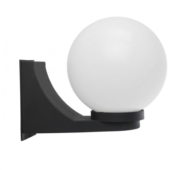 Wandleuchte Aluminium Schwarz Weiß E27 IP43 H:23,5 cm
