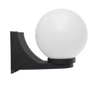 Wandleuchte Aluminium Schwarz Weiß E27 IP43 H:23,5 cm