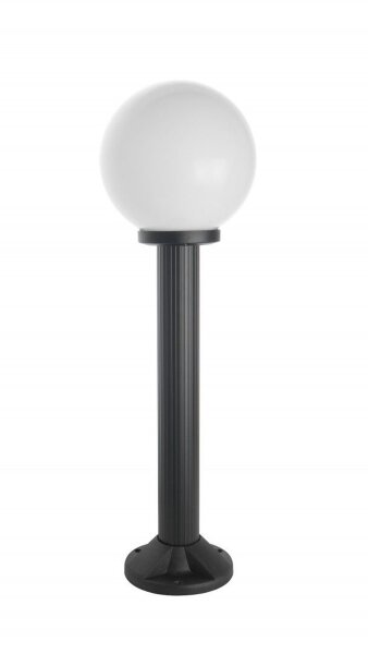 Kandelaber Stahl Schwarz Weiß E27 IP43 H:70 cm Kugel