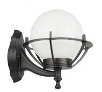 Wandleuchte Schwarz Weiß E27 IP43 H:34 cm Fassade