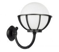 Wandleuchte Schwarz Weiß E27 IP43 H:40 cm klassisch