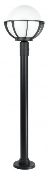 Mastleuchte Aluminium Schwarz Weiß E27 IP43 H:130 cm