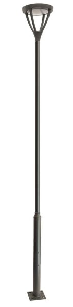 LED Mastleuchte Stahl Dunkelgrau 4000K IP65 H:438 cm