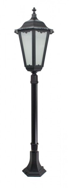 Mastleuchte Aluminium Schwarz Weiß E27 IP43 H:120 cm